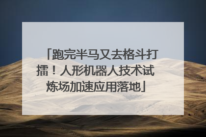 跑完半马又去格斗打擂！人形机器人技术试炼场加速应用落地