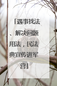 遇事找法、解决问题用法，民法典宣传进军营
