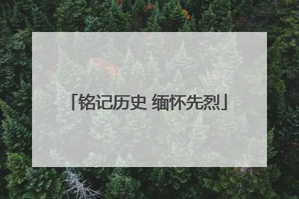 铭记历史 缅怀先烈