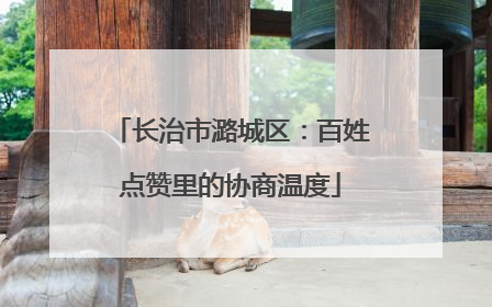 长治市潞城区：百姓点赞里的协商温度