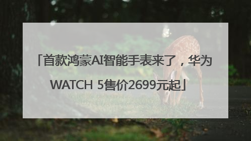 首款鸿蒙AI智能手表来了，华为WATCH 5售价2699元起