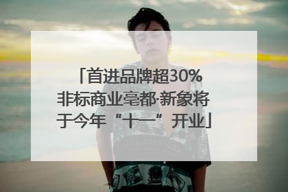 首进品牌超30% 非标商业亳都·新象将于今年“十一”开业