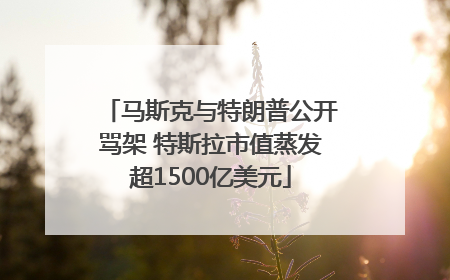 马斯克与特朗普公开骂架 特斯拉市值蒸发超1500亿美元