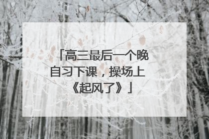 高三最后一个晚自习下课，操场上《起风了》