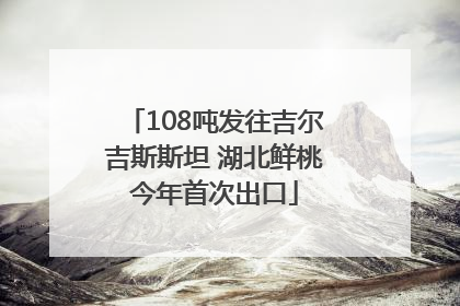108吨发往吉尔吉斯斯坦 湖北鲜桃今年首次出口