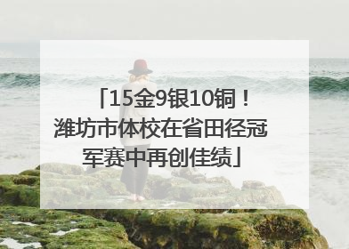 15金9银10铜！潍坊市体校在省田径冠军赛中再创佳绩