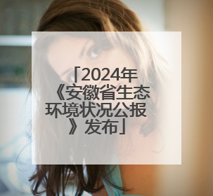 2024年《安徽省生态环境状况公报》发布