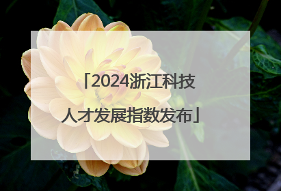 2024浙江科技人才发展指数发布