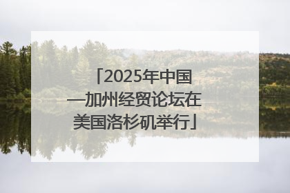 2025年中国—加州经贸论坛在美国洛杉矶举行