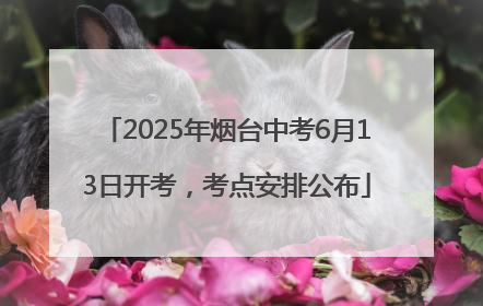 2025年烟台中考6月13日开考，考点安排公布