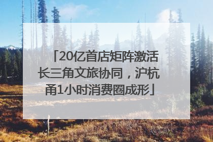 20亿首店矩阵激活长三角文旅协同，沪杭甬1小时消费圈成形