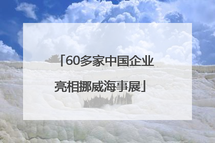 60多家中国企业亮相挪威海事展