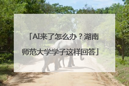 AI来了怎么办？湖南师范大学学子这样回答